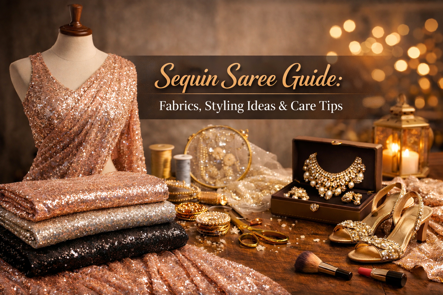 Sequin Saree for Women: Fabrics, Styling Ideas, and Care Tips
