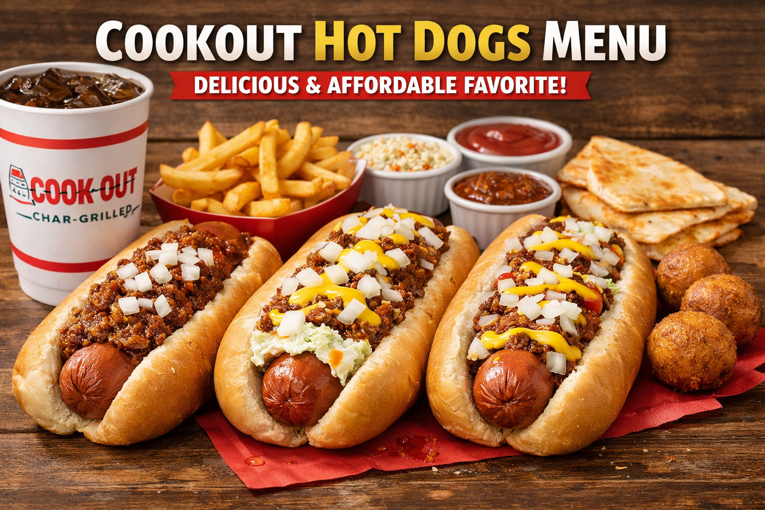 Cookout Hot Dogs Menu 2026 – Prices, Options, and Best Picks