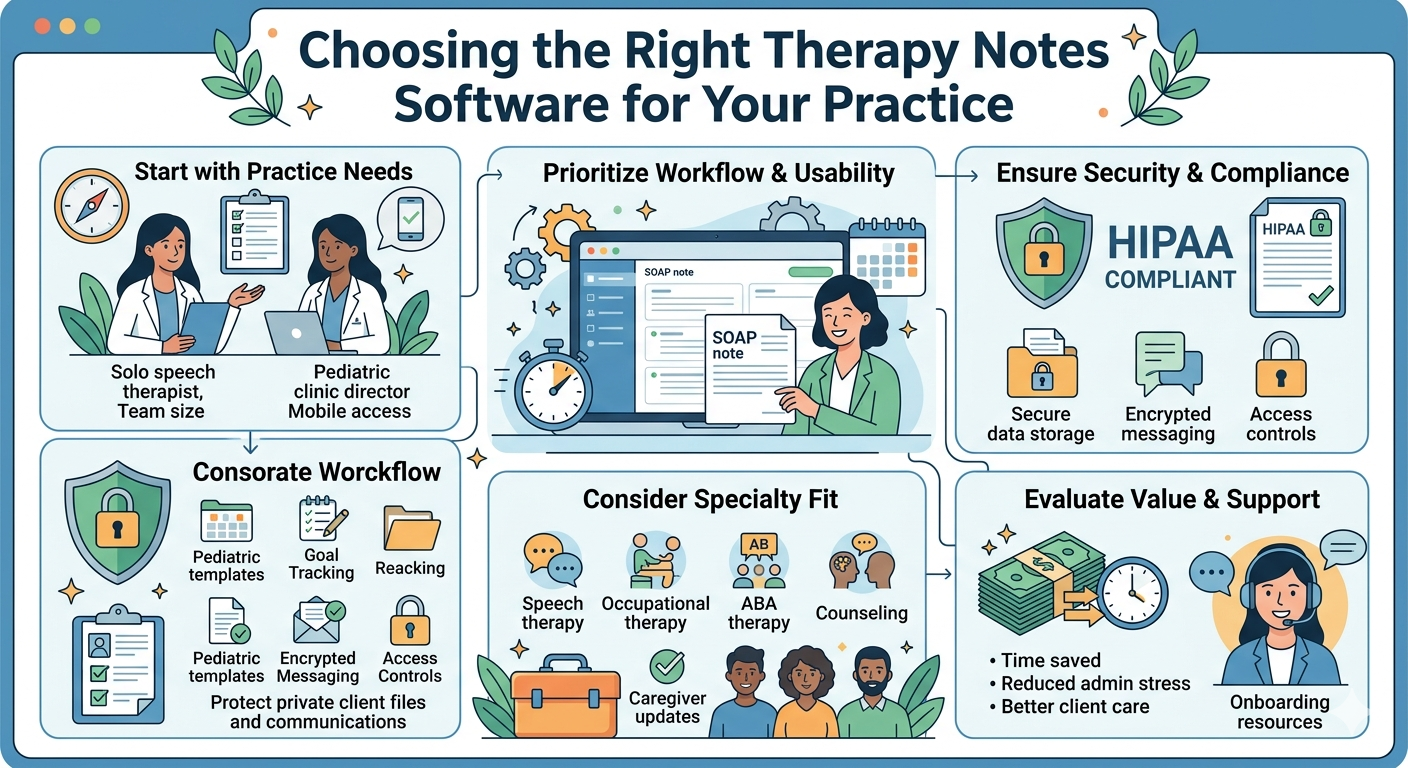 How to Choose the Right Therapy Notes Software for Your Practice
