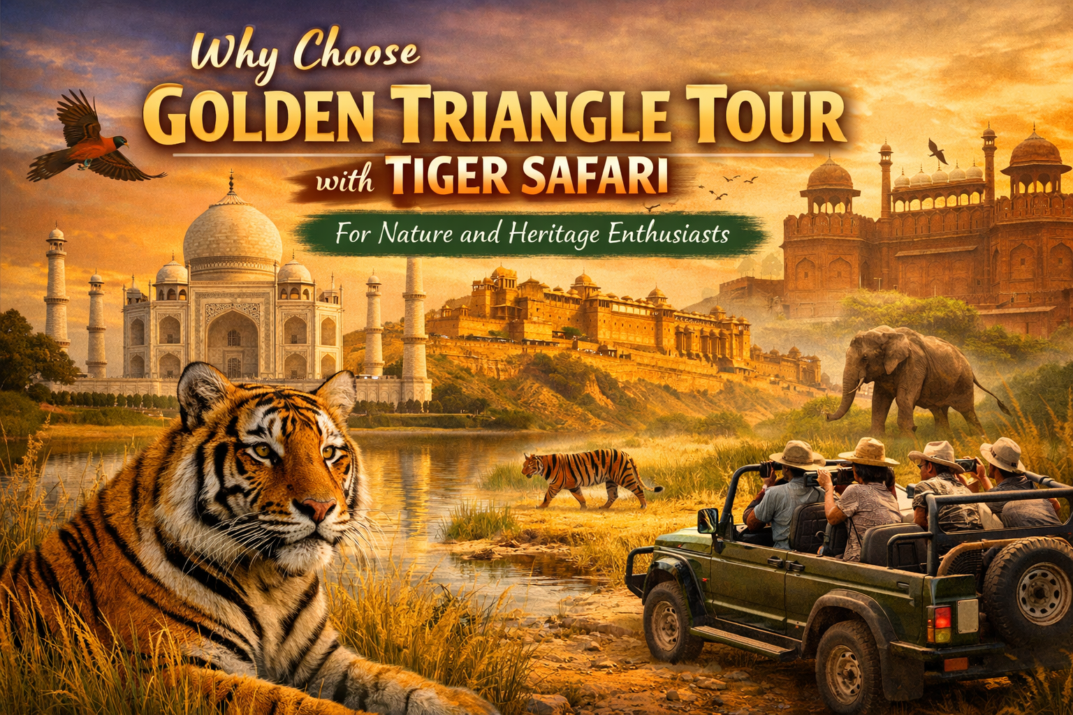 Why Choose Golden Triangle Tour with Tiger Safari for Nature and Heritage Enthusiasts
