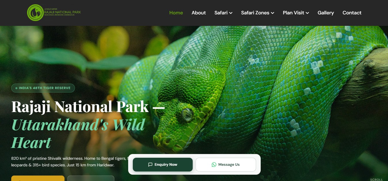 Rajaji National Park – Safari Booking, Ticket Price & Wildlife 2026