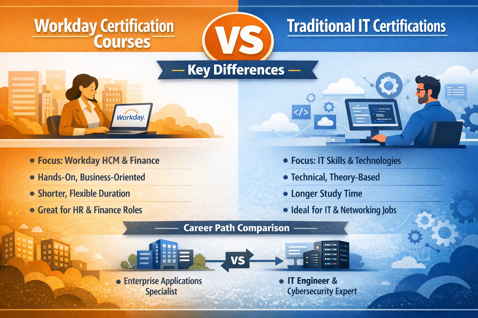 Workday Certification Courses vs Traditional IT Certifications: Key Differences