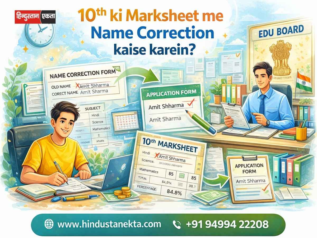 10th ki Marksheet me Name Correction Kaise Karein? – Complete Guide