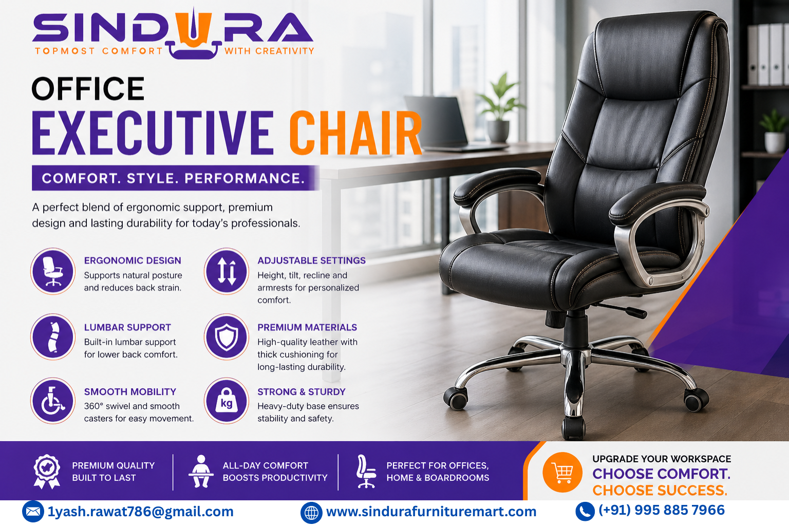 Office Executive Chair: Upgrade Your Workspace with Comfort, Style & Performance