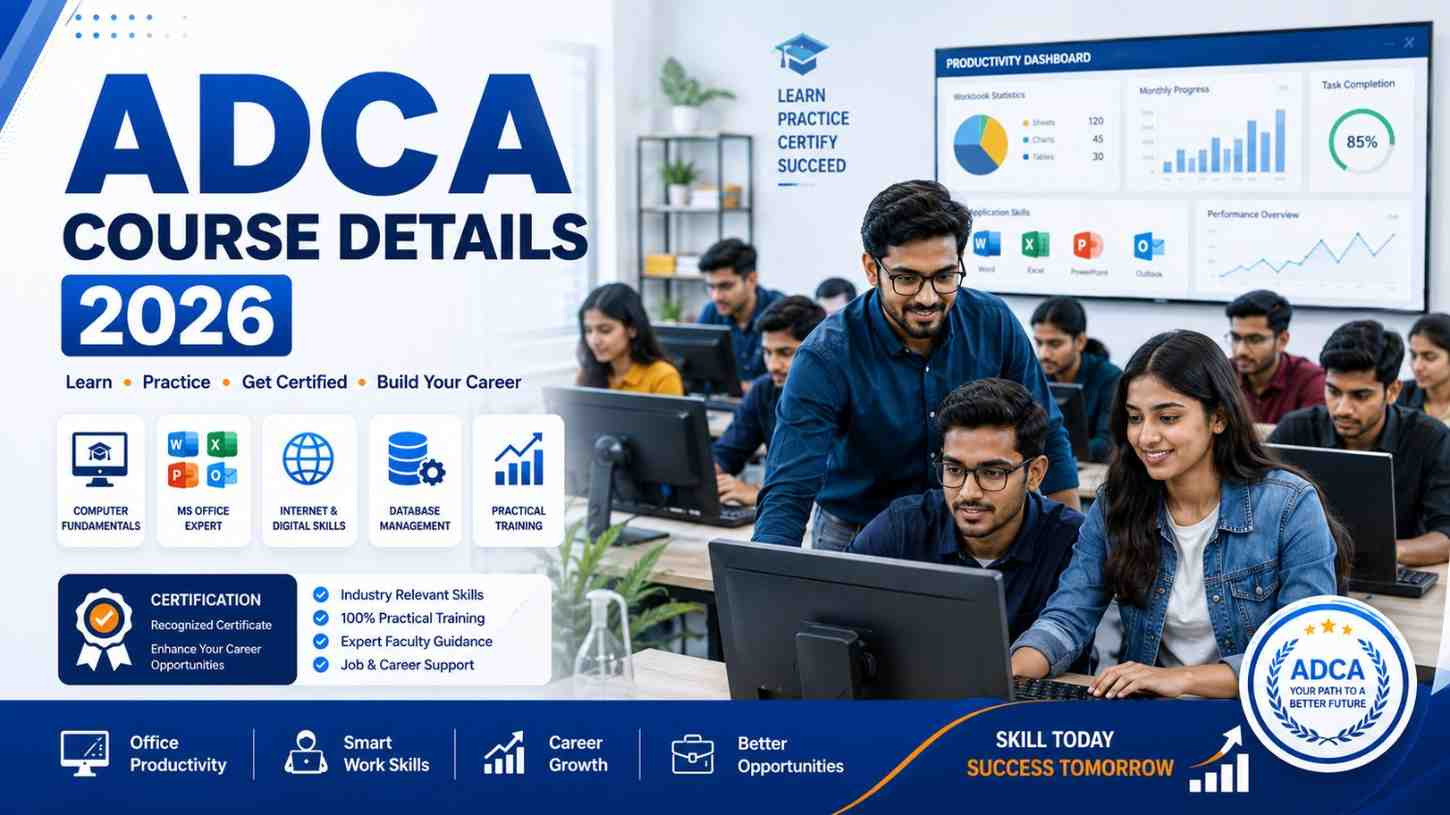 ADCA Course Details 2026: Syllabus, Fees, Duration, Eligibility, Scope & Jobs