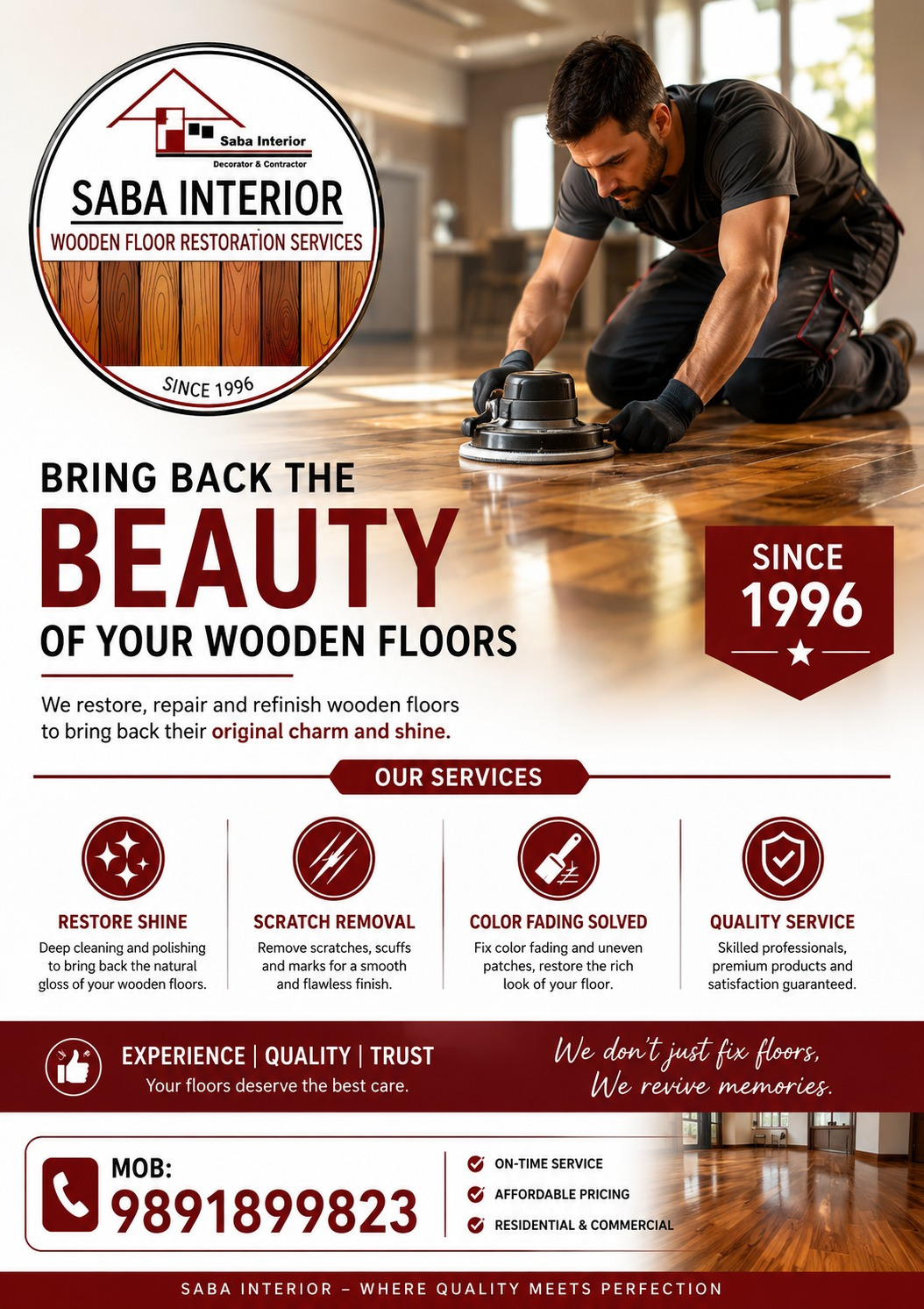 Wooden Floor Repair in Gurgaon: Complete Guide to Restoring Damaged Wooden Flooring