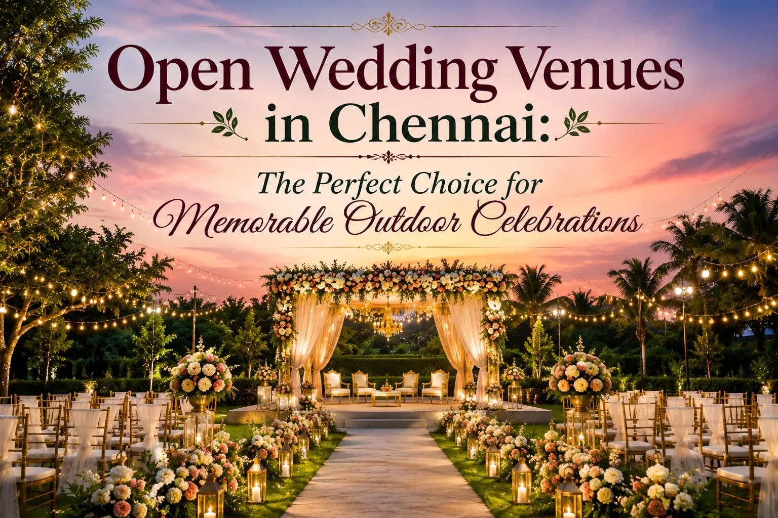 Open Wedding Venues in Chennai: The Perfect Choice for Memorable Outdoor Celebrations
