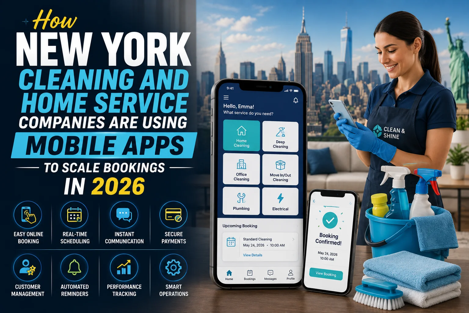 How New York Cleaning and Home Service Companies Are Using Mobile Apps to Scale Bookings in 2026