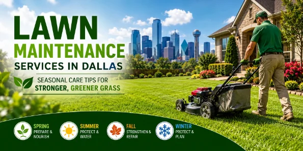 Lawn Maintenance Services in Dallas: Seasonal Care Tips for Stronger, Greener Grass