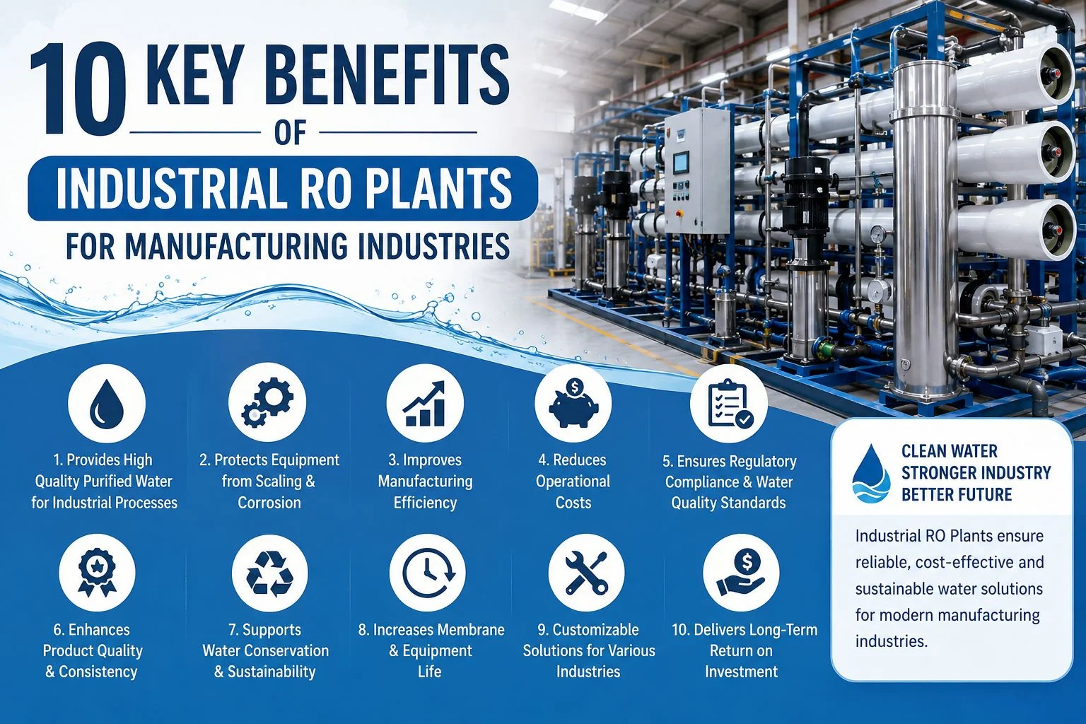 10 Key Benefits of Industrial RO Plants for Manufacturing Industries