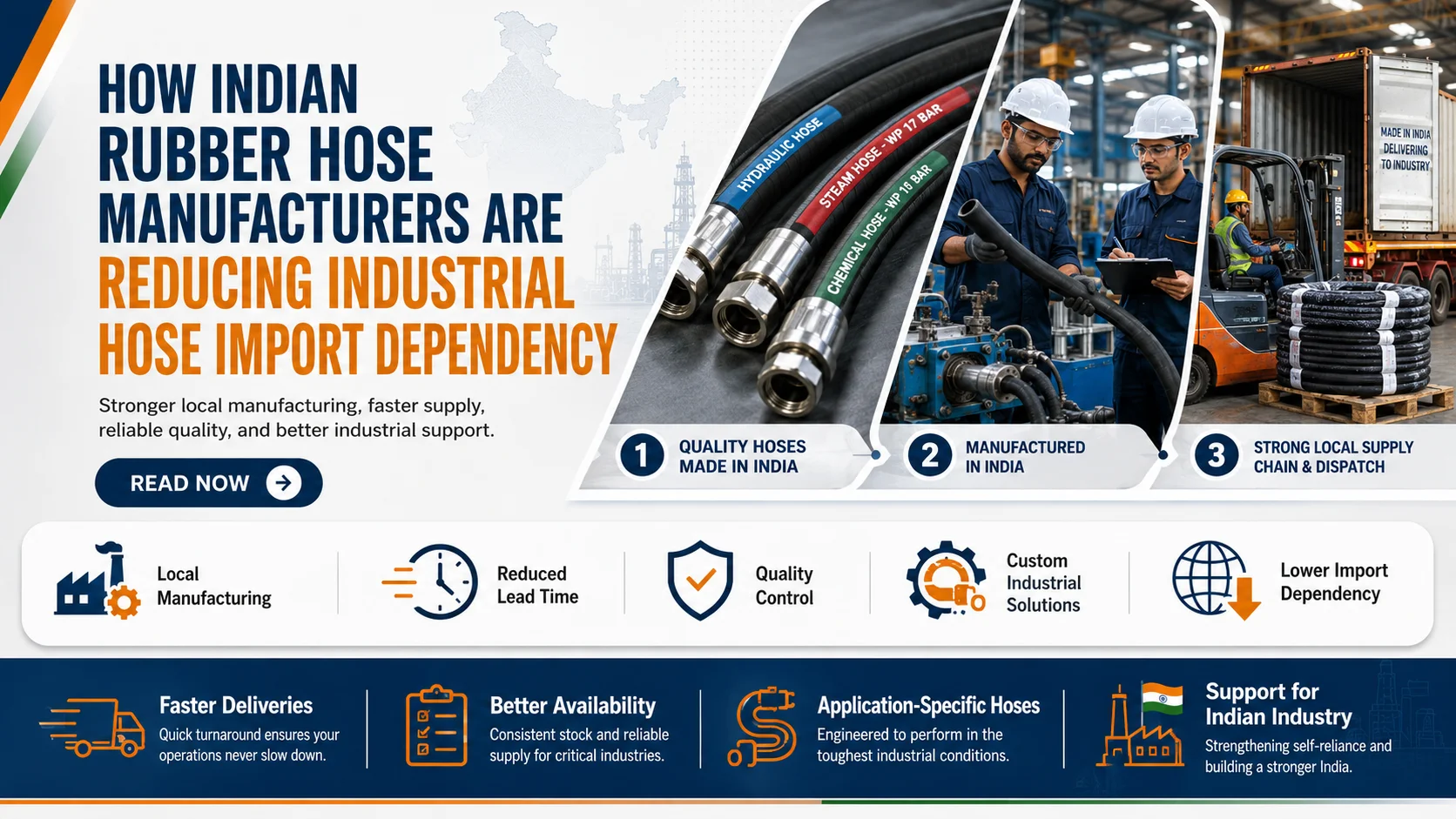 How Indian Rubber Hose Manufacturers Are Reducing Industrial Hose Import Dependency