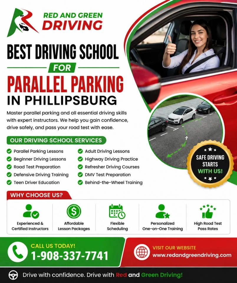 Master Parallel Parking in Phillipsburg | Red & Green Driving