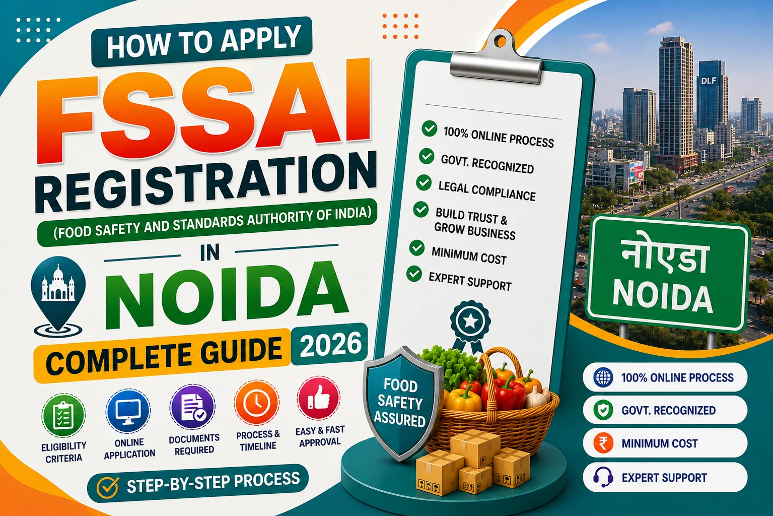 How to Apply FSSAI Registration in Noida – Complete Guide 2026