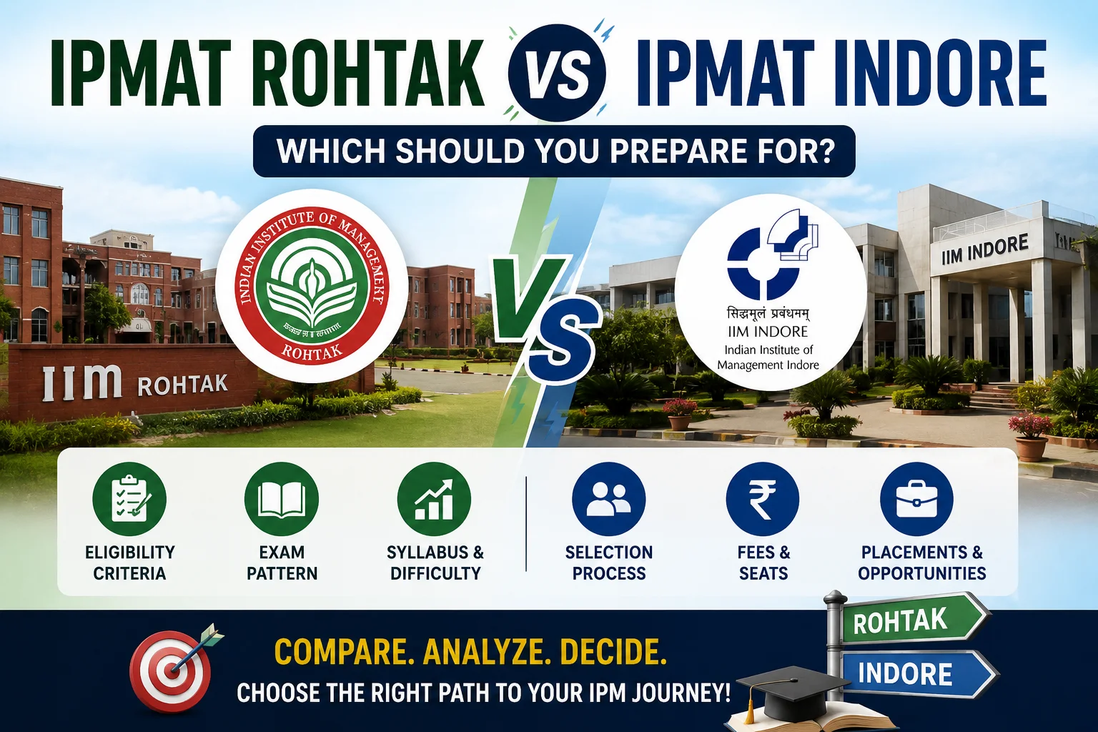 IPMAT Rohtak vs IPMAT Indore: Which Should You Prepare For?