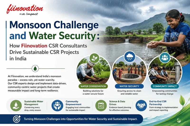 Monsoon Challenge and Water Security : How Fiinovation CSR Consultants Drive Sustainable CSR Projects in India