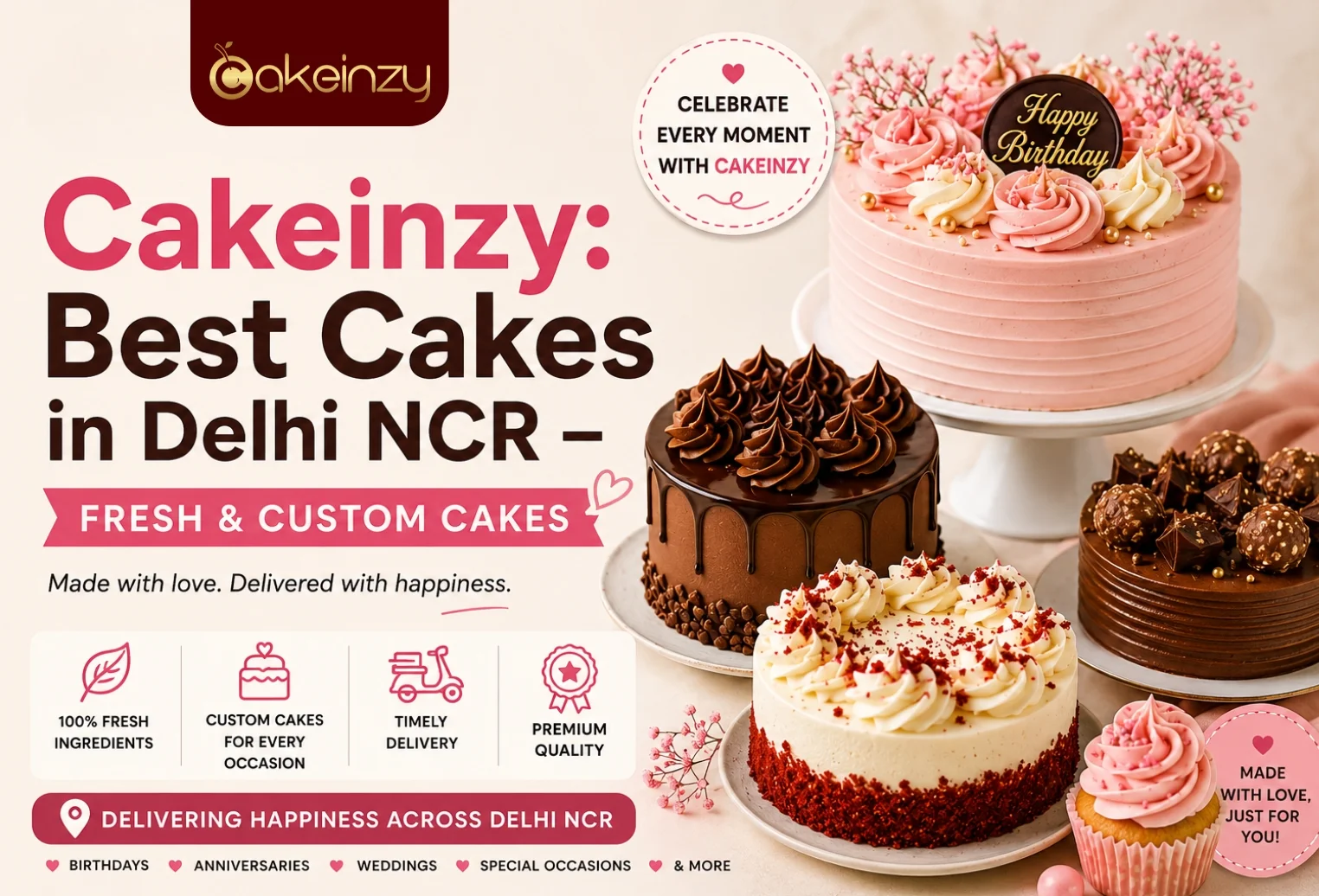 Best Customised Cakes in Delhi NCR – Turn Every Celebration into a Sweet Memory