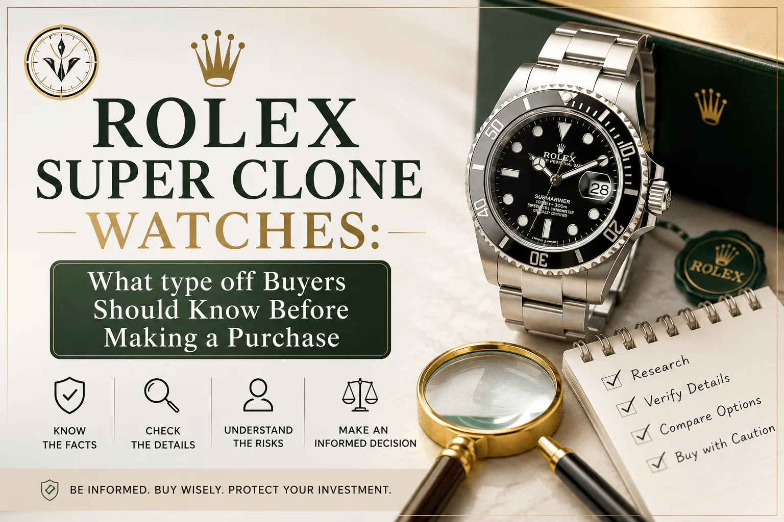 Rolex Super Clone Watches: What Buyers Should Know Before Making a Purchase