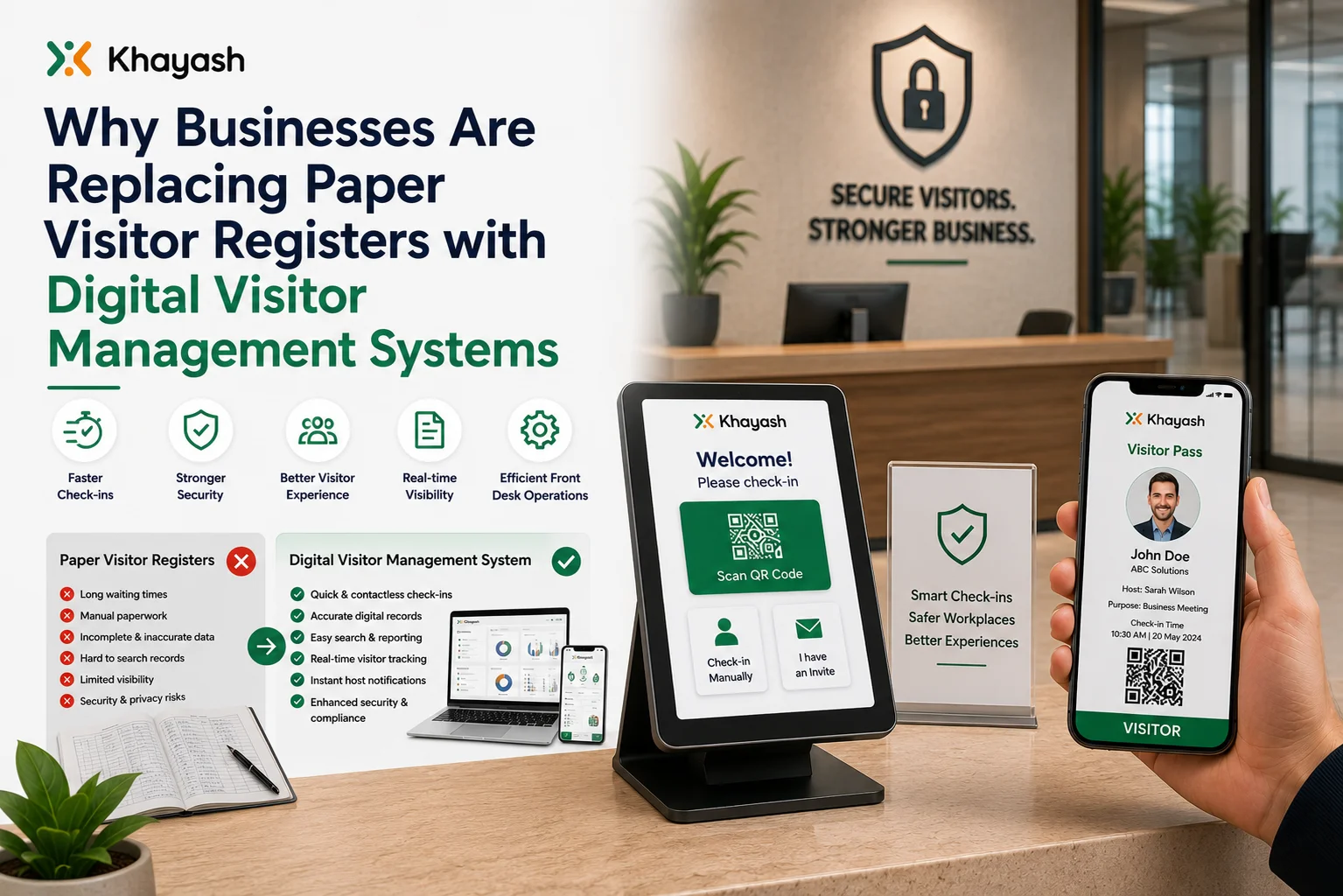 Why Businesses Are Replacing Paper Visitor Registers with Digital Visitor Management Systems