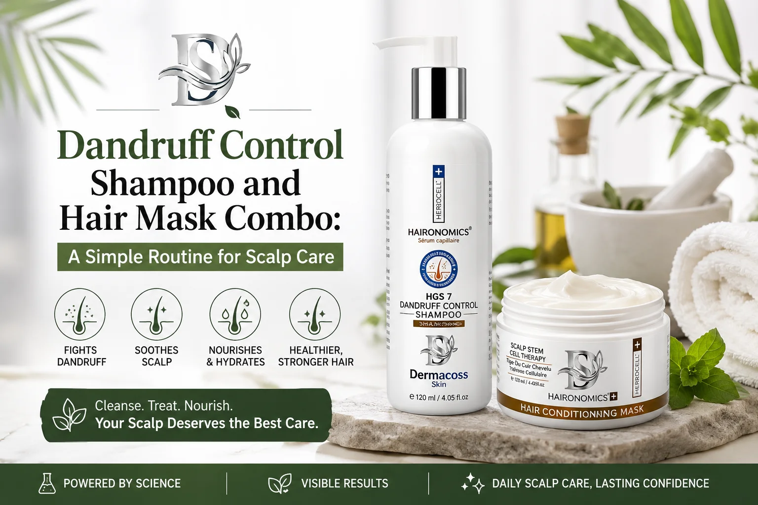 Dandruff Control Shampoo and Hair Mask Combo: A Simple Routine for Scalp Care