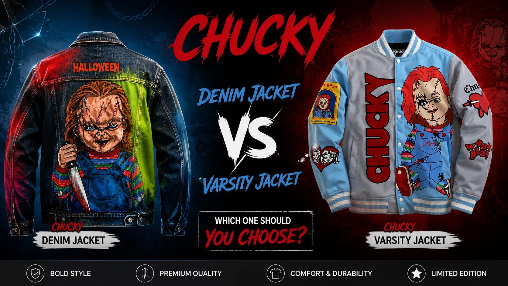 Chucky Denim Jacket vs Chucky Varsity Jacket: Which One Should You Choose?