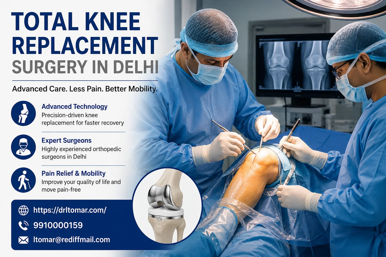 How Safe Is Total Knee Replacement Surgery in Delhi?