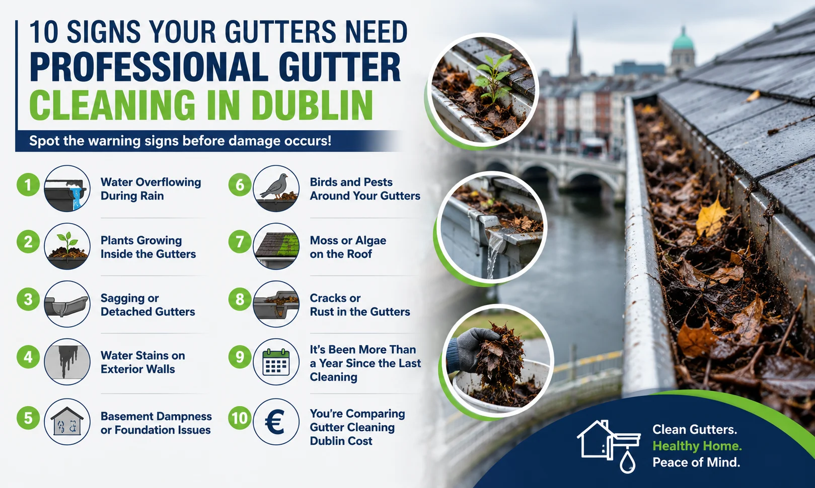 10 Signs Your Gutters Need Professional gutter Cleaning in Dublin