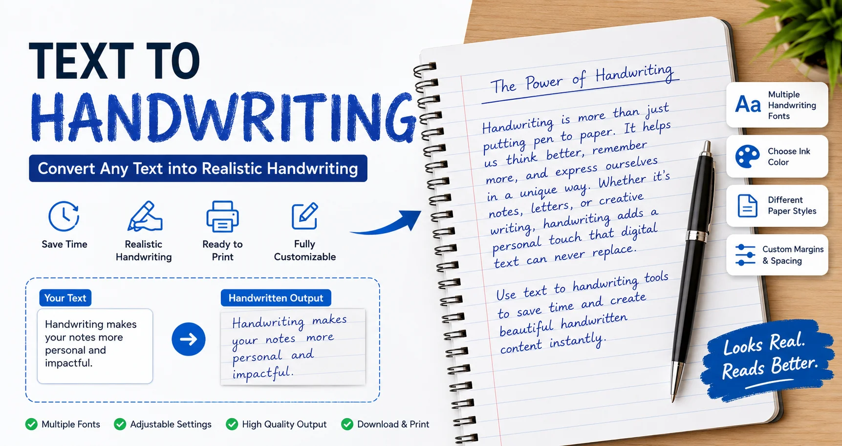 Text to Handwriting Generator: The Easiest Way to Create Realistic Handwritten Notes Online