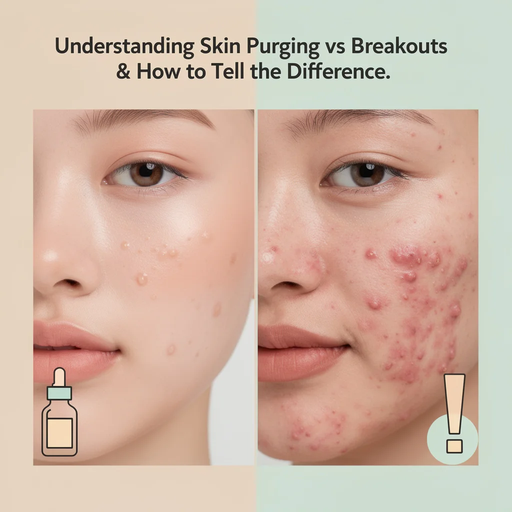 Understanding Skin Purging vs Breakouts & How to Tell the Difference.