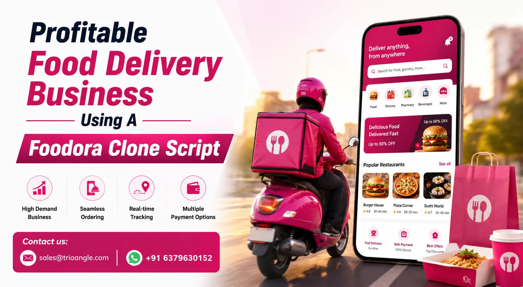 How To Launch A Profitable Food Delivery Business Using A Foodora Clone Script?