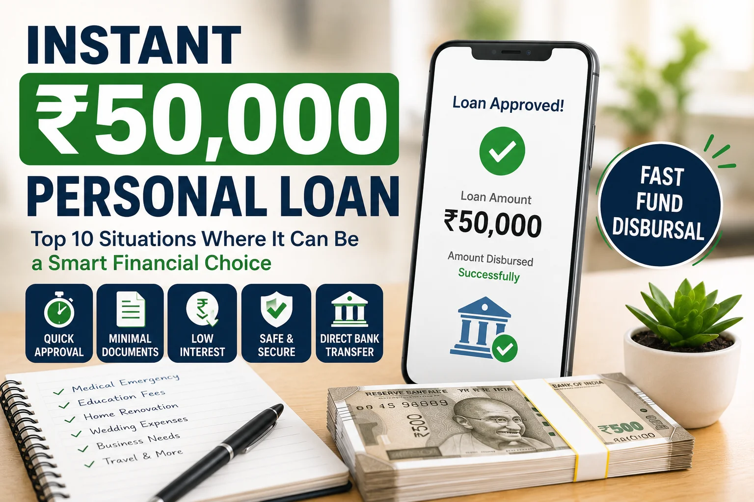 Top 10 Situations Where an Instant ₹50,000 Personal Loan Can Be a Smart Financial Choice
