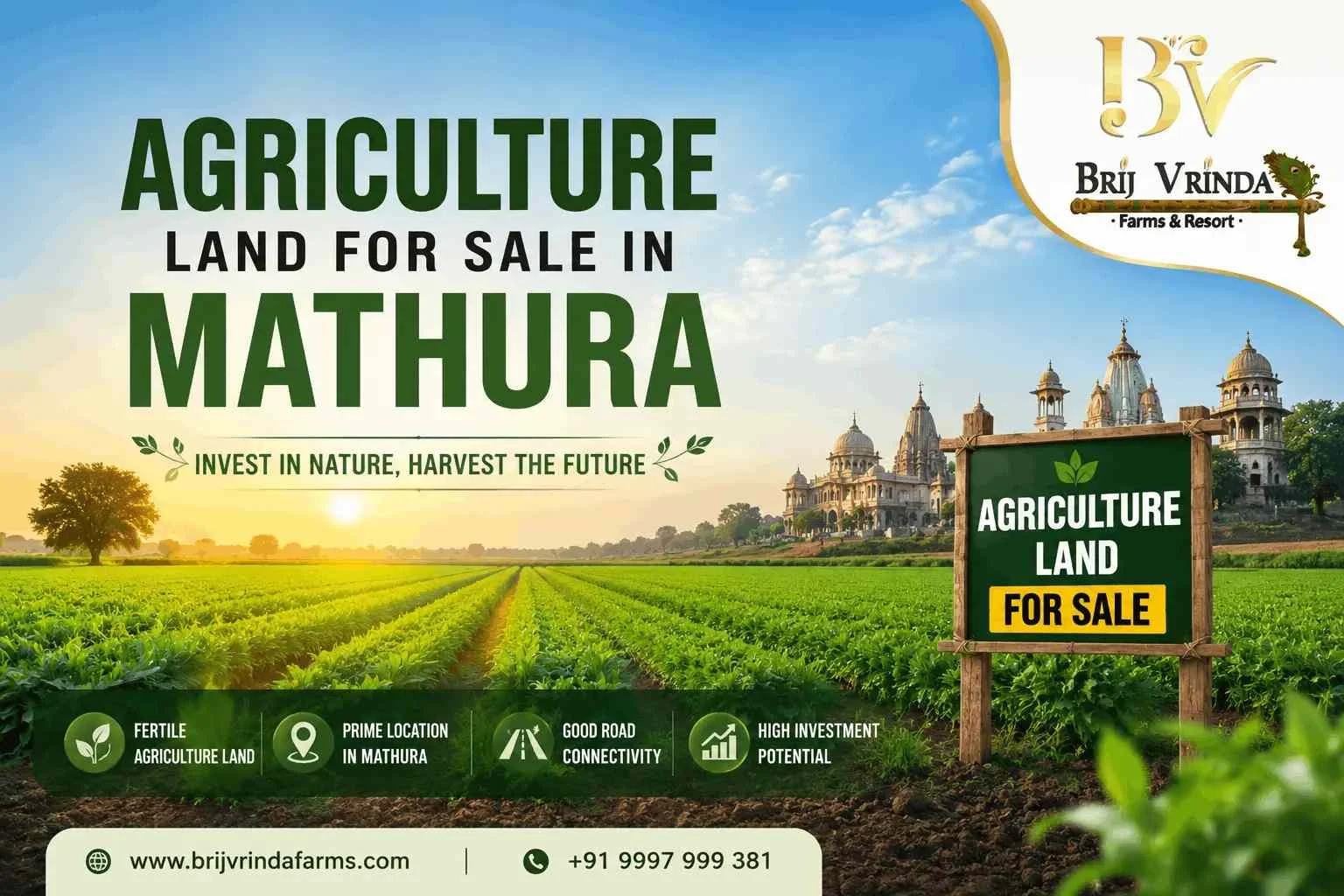Agriculture Land for Sale in Mathura: A Smart Investment for Farming, Lifestyle & Future Growth