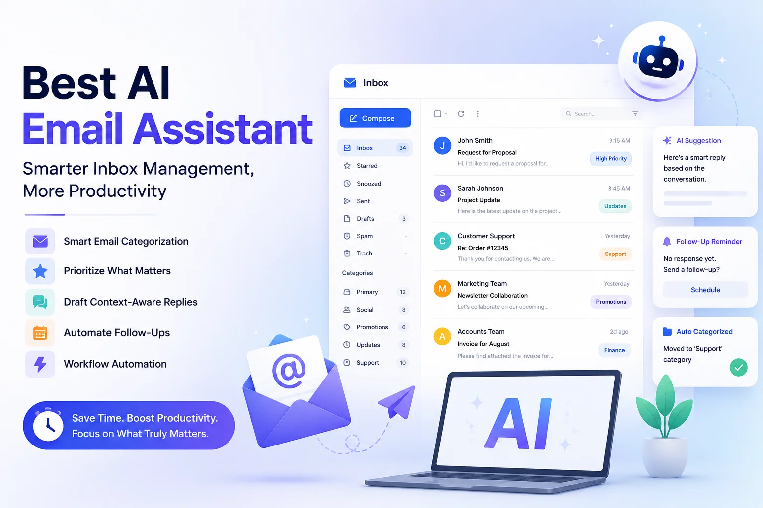 Best AI Email Assistant for Smarter Inbox Management