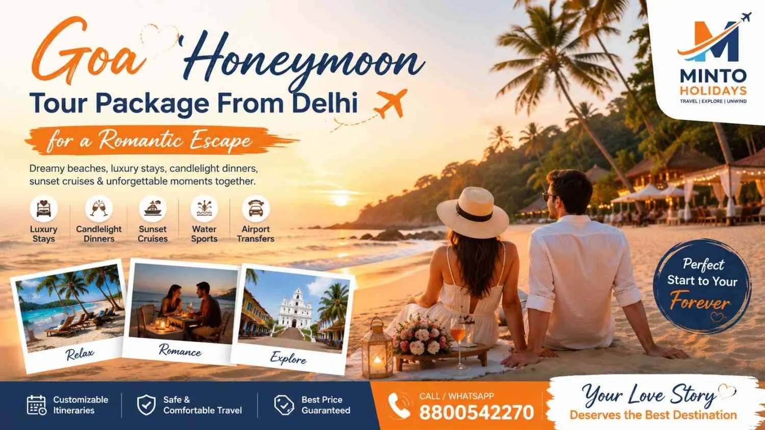 Goa Honeymoon Tour Package from Delhi