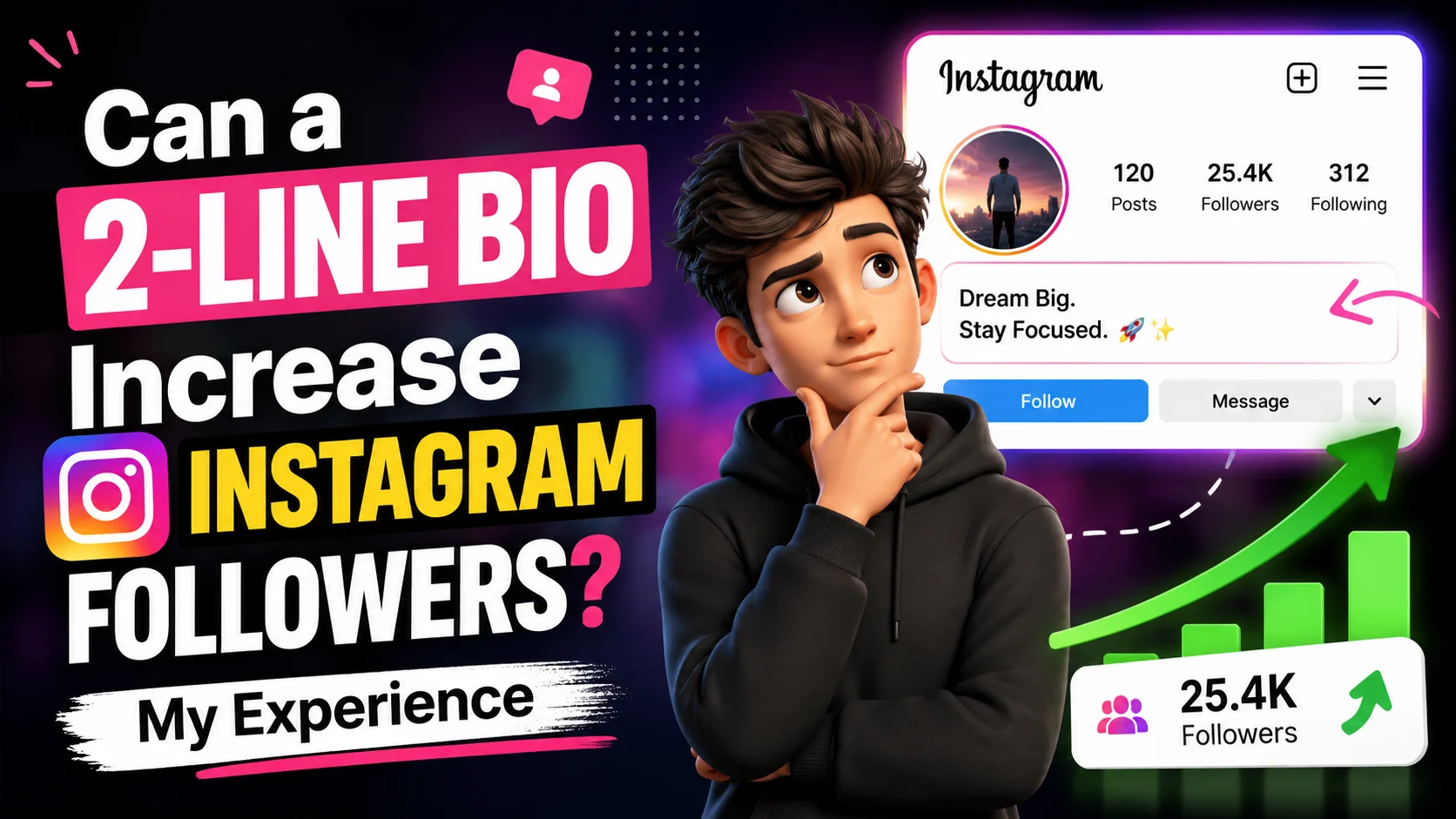 Can a 2-Line Bio Increase Instagram Followers? My Experience