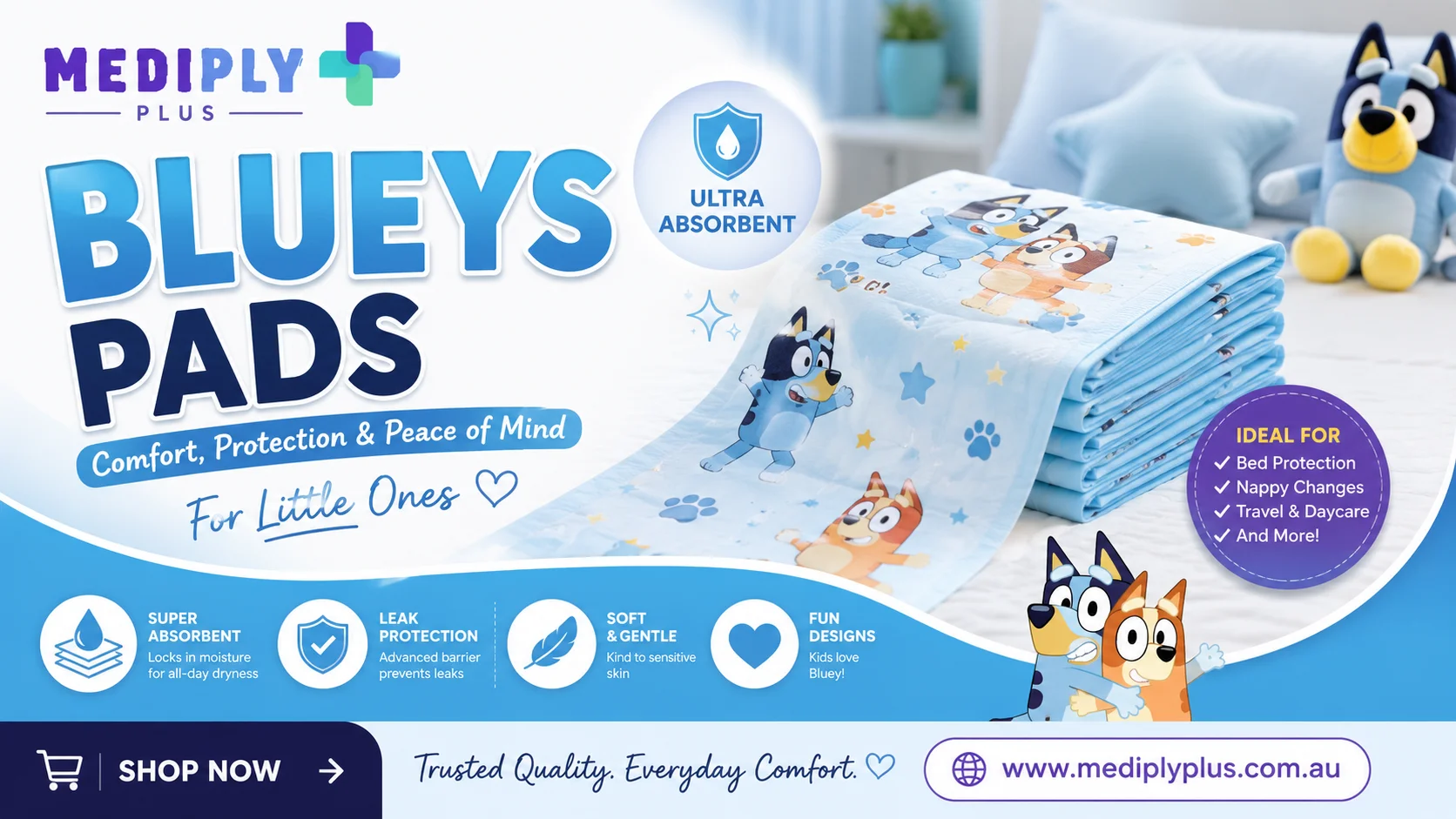 How Do Blueys Pads Help Maintain Hygiene During Patient Care?