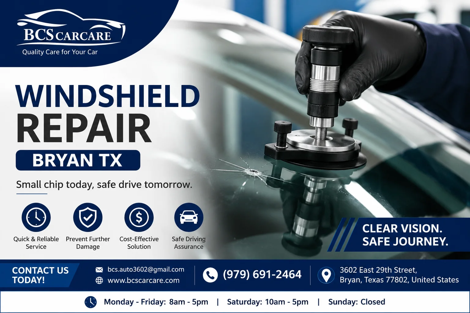 Windshield Repair Bryan TX: Professional Auto Glass Repair & Windshield Replacement in College Station TX
