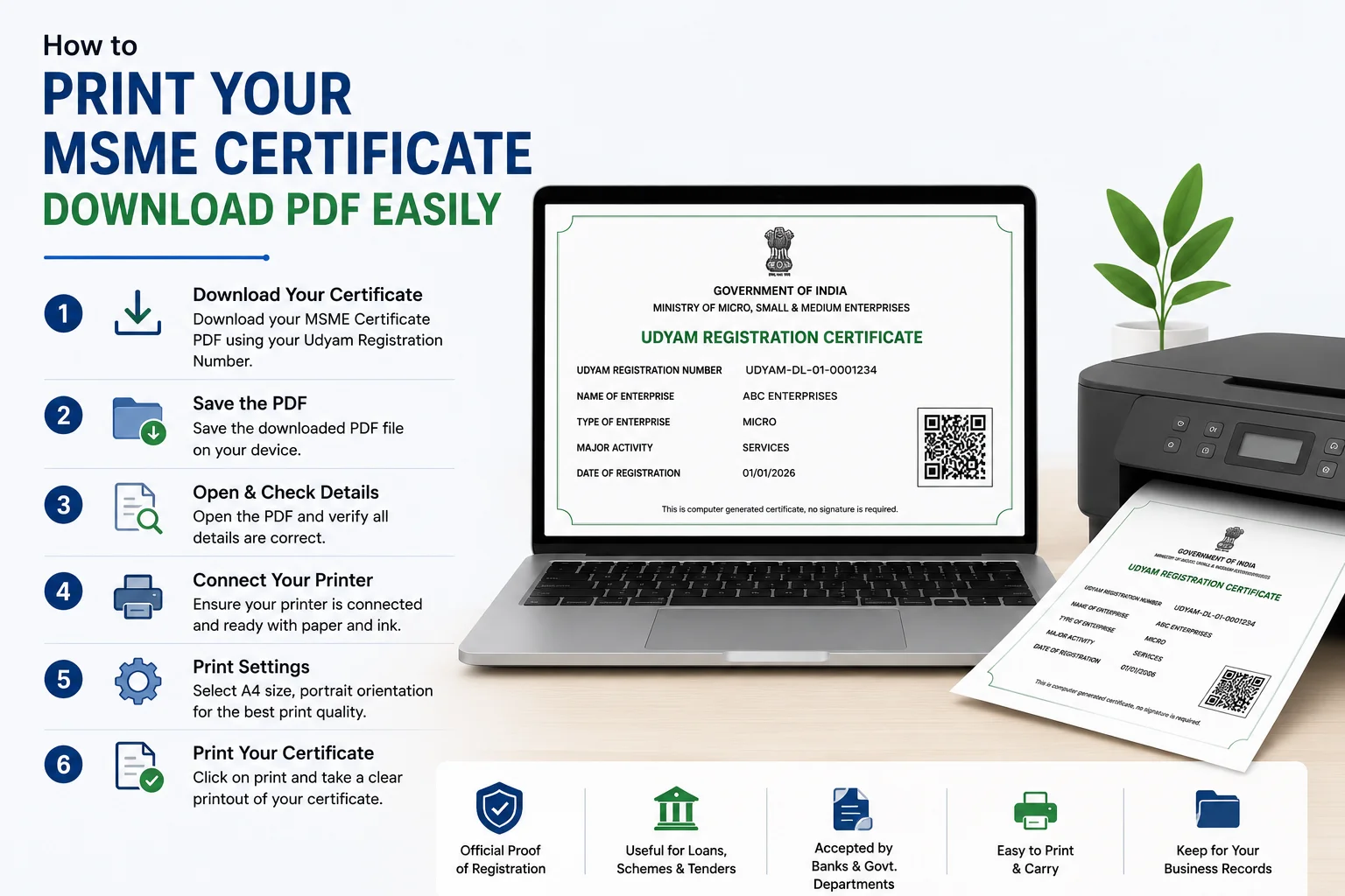 How to Print Your MSME Certificate Download PDF Easily