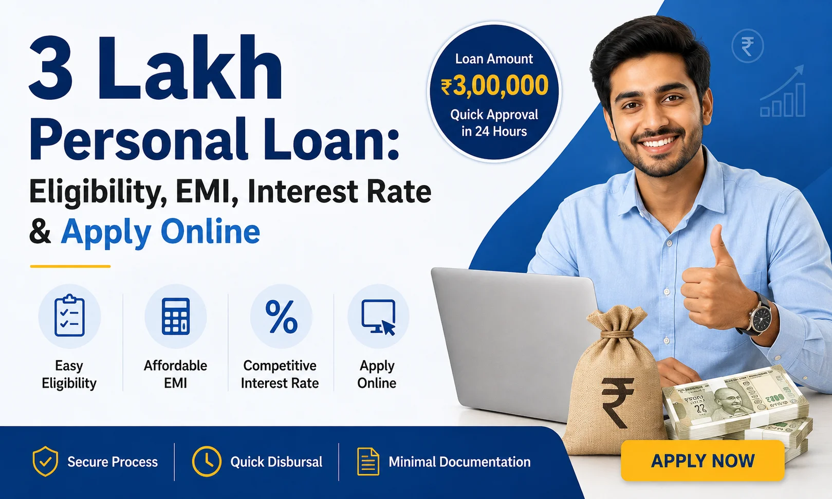 3 Lakh Personal Loan: Apply Online, Eligibility, EMI & Interest Rate