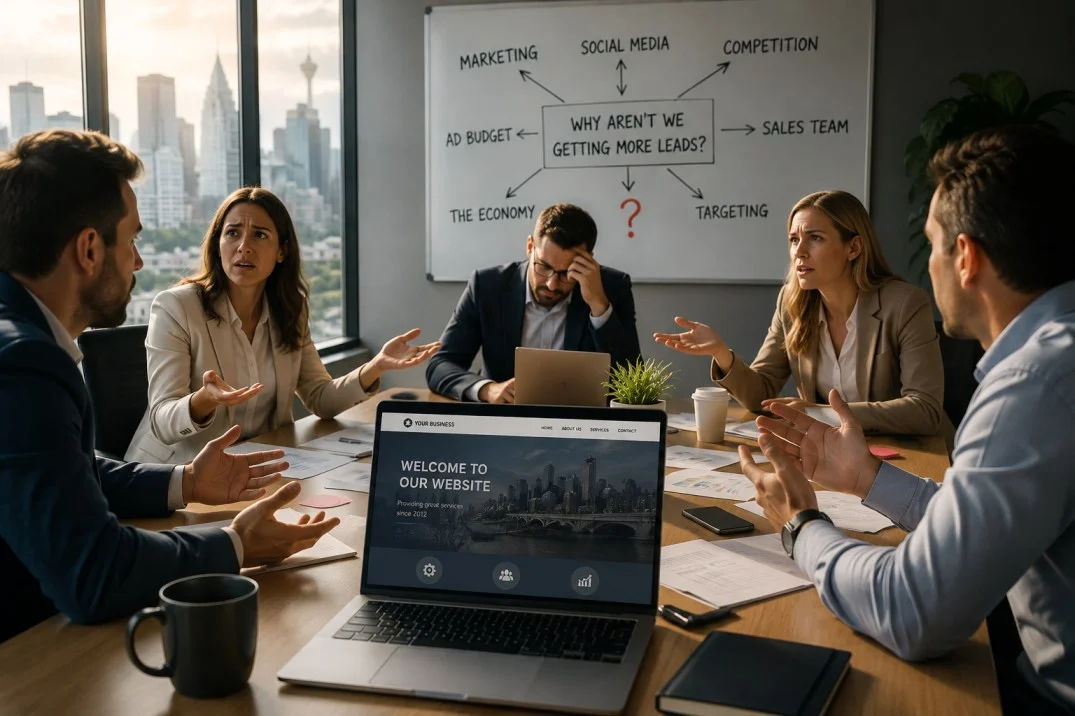 The Meeting Where Everyone Blames Marketing and Nobody Opens the Website