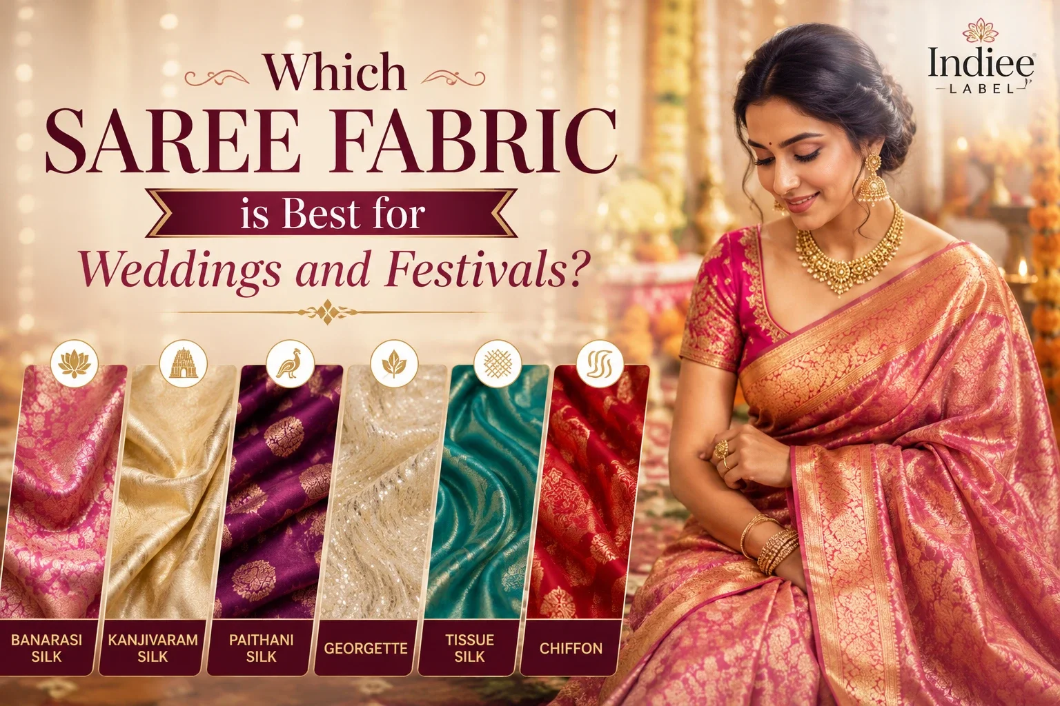 Which saree fabric is best for weddings and festivals?