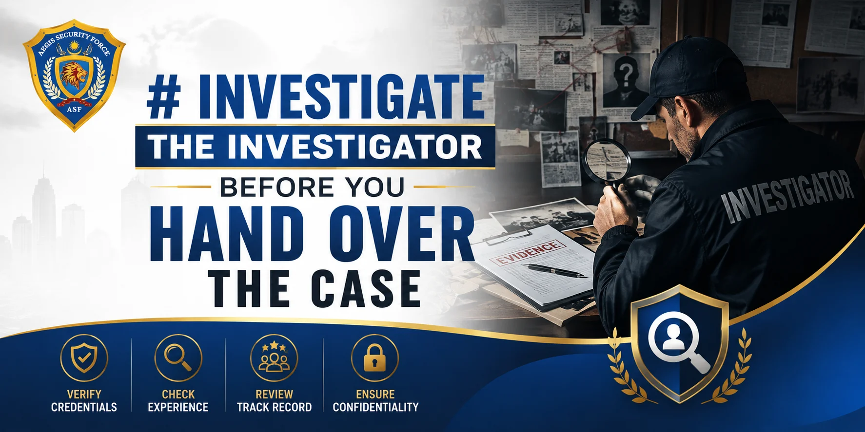 Investigate the Investigator Before You Hand Over the Case