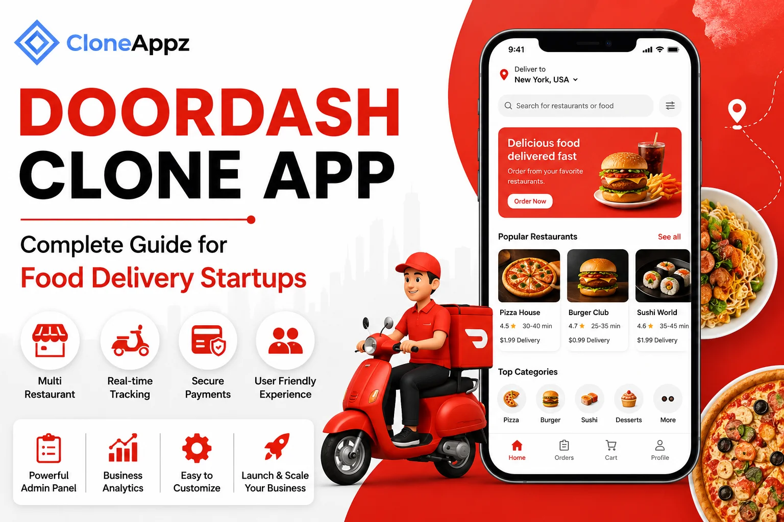 DoorDash Clone App: Complete Guide for Food Delivery Startups