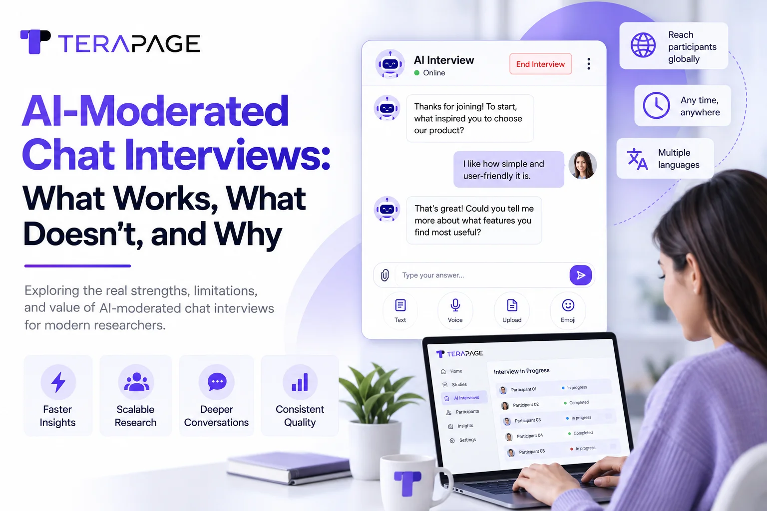 AI-Moderated Chat Interviews: What Works, What Doesn't, and Why