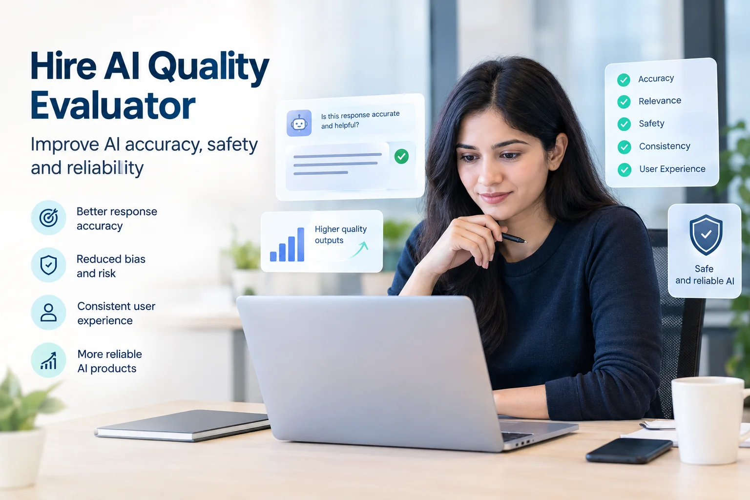 Hire AI Quality Evaluator to Improve AI Accuracy, Safety and Reliability