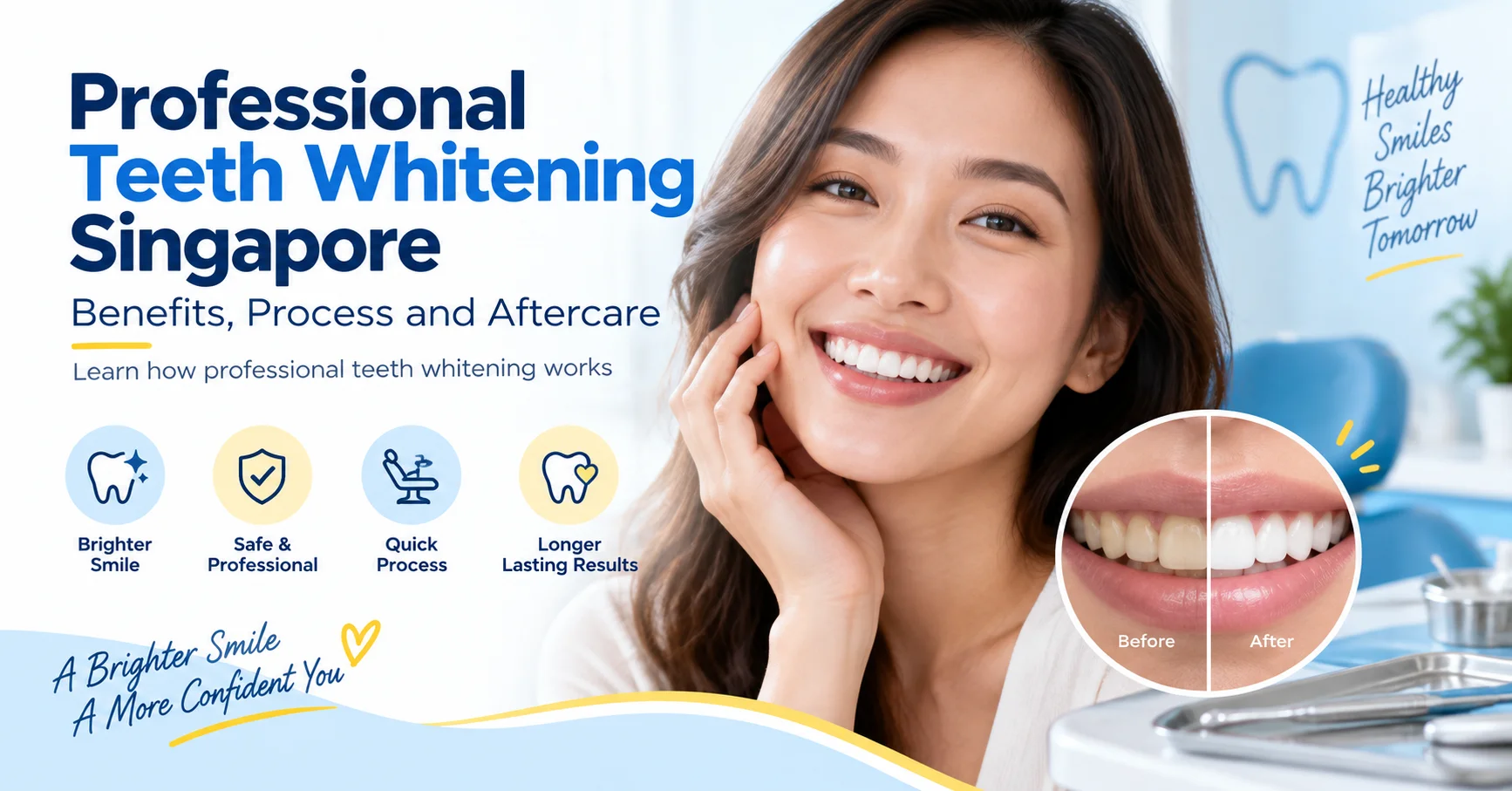 Professional Teeth Whitening Singapore: Benefits, Process and Aftercare