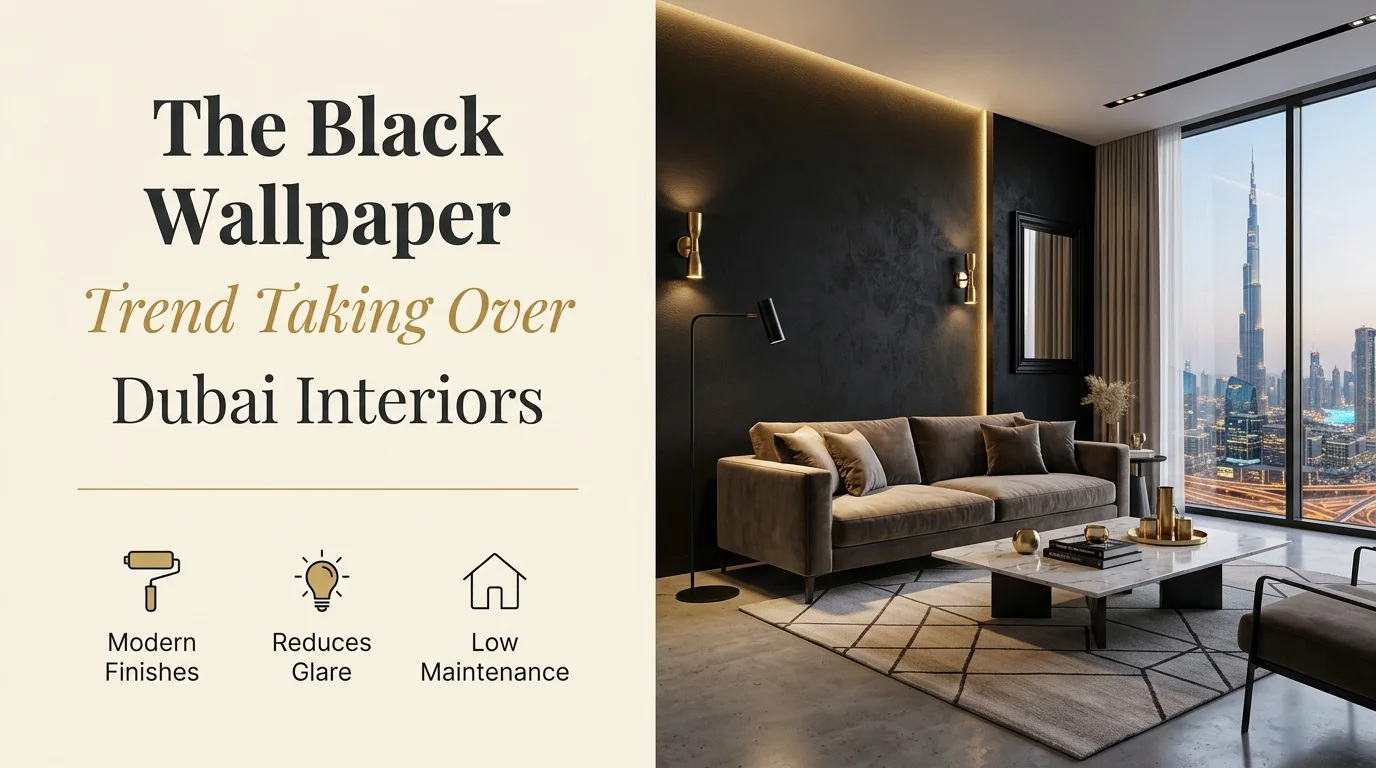 The Black Wallpaper Trend Taking Over Dubai Interiors