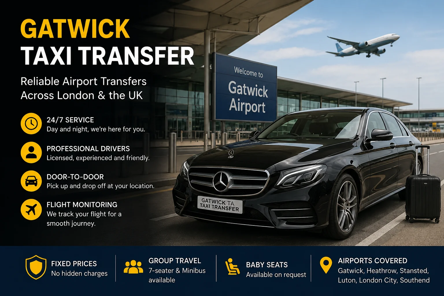 Gatwick Airport to UK Cities: Planning a Long-Distance Taxi Journey