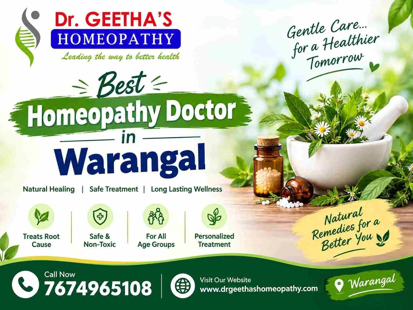 Best Homeopathy Doctor in Warangal for Individualized Care | Dr Geetha’s Homeopathy Clinic